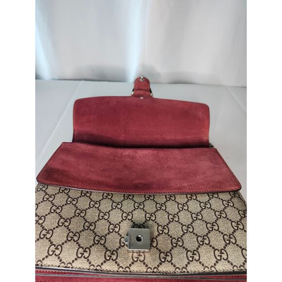 Gucci Dionysus Blooms Floral GG Supreme Canvas Shoulder Bag Medium Silver Chain - Picture 8 of 16